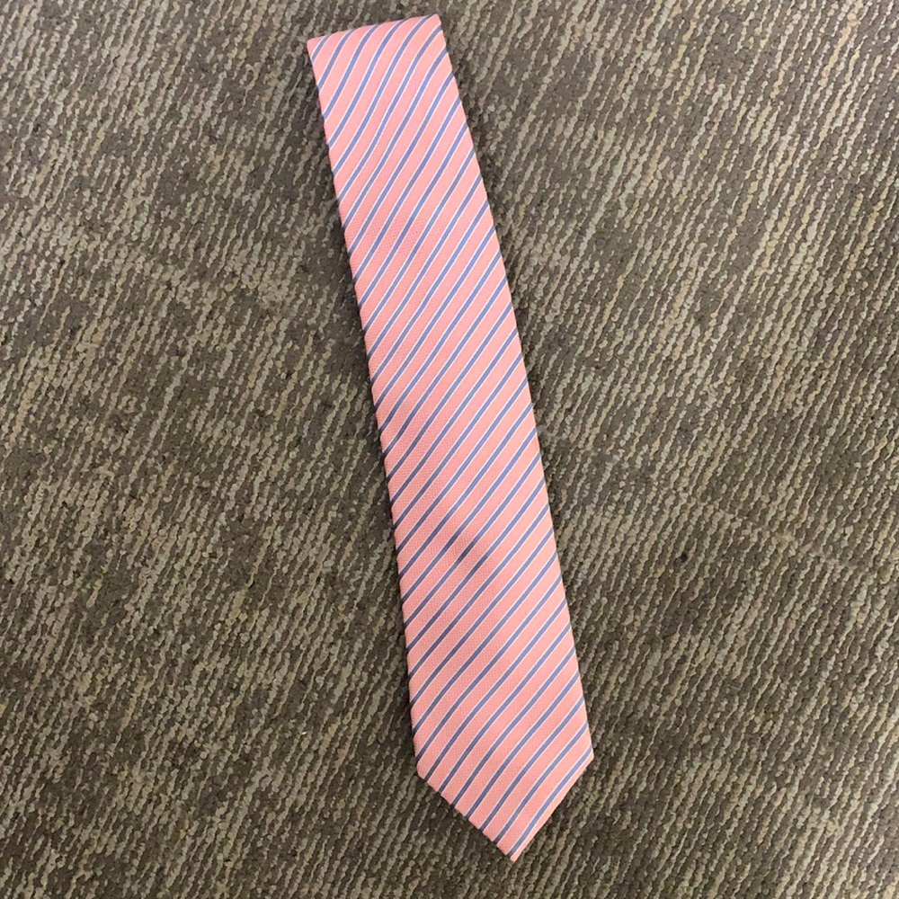 Mens Tasso Elba Silk Neck Tie Pink Blue